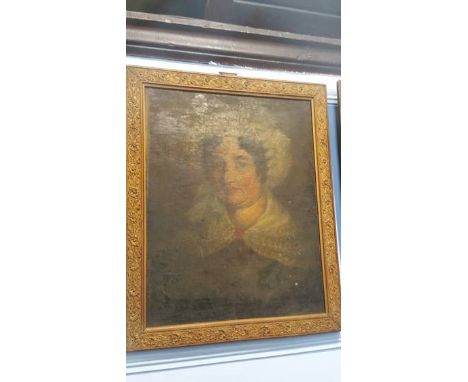 Pair of Victorian oil on canvas, portrait of two ladies
