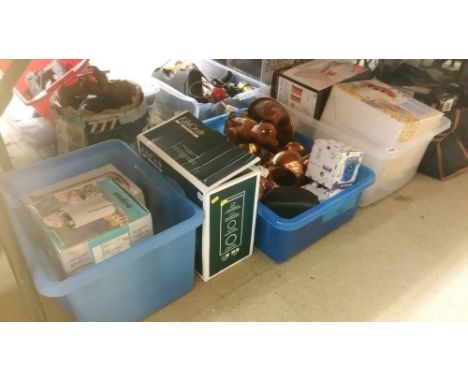 Bag of tools and 4 boxes miscellaneous