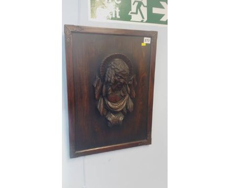 Carved panel of Jesus