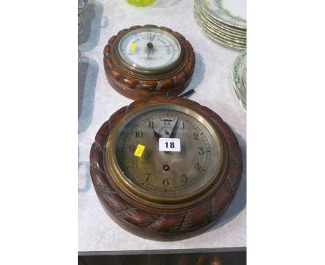 Rope twist clock and a barometer