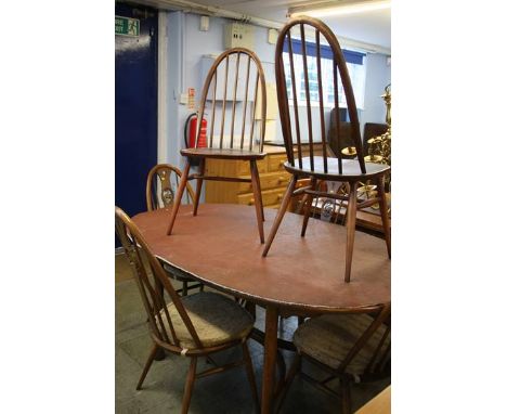 Ercol table and 6 chairs