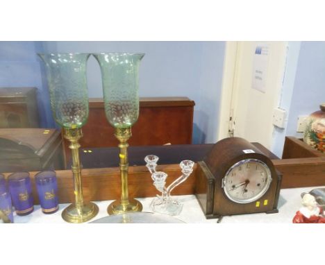 Oak mantel clock