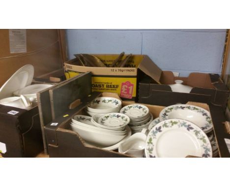 Shelf of assorted china, pictures etc.