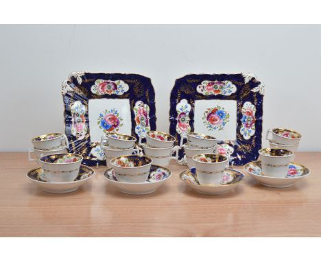 A collection of turn of the century unmarked bone china tea and coffee wares, comprising 12 tea cups, two coffee cups, four s