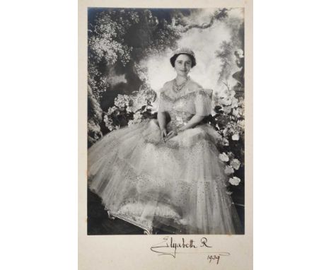 H.M. Queen Elizabeth (later The Queen Mother), fine signed Cecil Beaton wartime portrait photograph of the Queen wearing a be