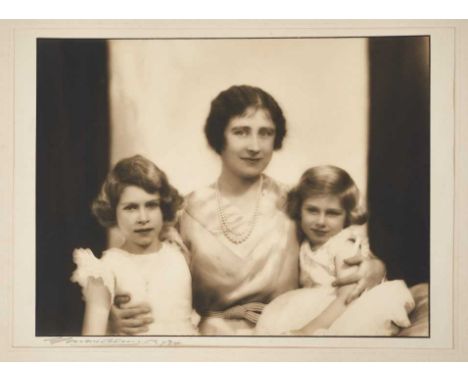 H.R.H. Elizabeth Duchess of York (later H.M. Queen Elizabeth The Queen Mother) charming 1930s portrait photograph of the Duch