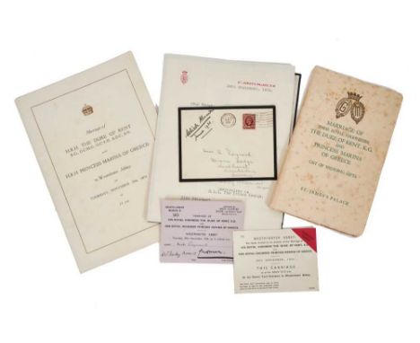 The Marriage of H.R.H. The Duke of Kent with H.R.H. Princess Marina of Greece November 29th,1934 - Scarce entrance ticket, ca