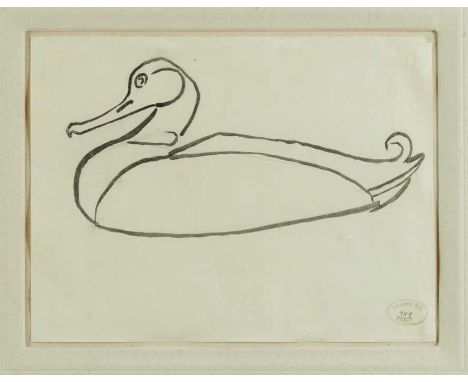 Henri Gaudier-Brzeska (1891-1915) brush and ink and pencil on paper - "Duck", 1914, 18 x 25cm, glazed frameProvenance: The Be