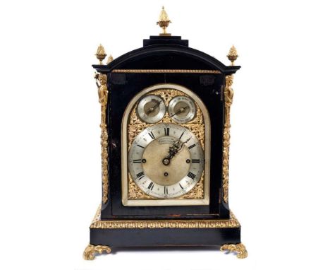 Late 19th century bracket clock retailed by Thomas Russell &amp; Son of Liverpool &amp; London with Westminster chiming fusee