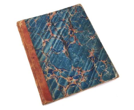 Fascinating 1860s hand written journal charting sea voyages between England and Australia, with illustration of flying fish t
