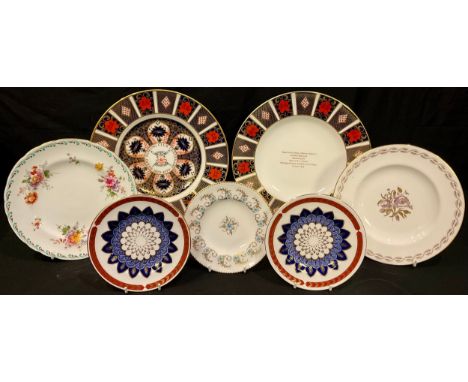 A Royal Crown Derby Imari palette commemorative dinner plate, Derby Rowing Club Centenary; another, Collector's Room at Sincl