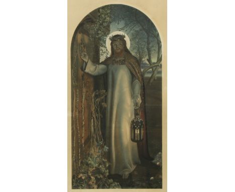 William Henry Simmons, After William Holman Hunt, an engraving, The Light of the World, representing the figure of Jesus prep