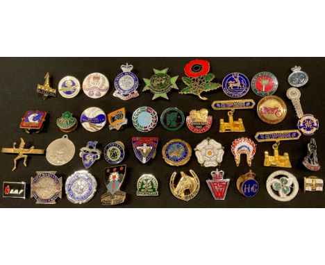 Badges - enamel and other badges including advertising, nursing, football, motoring, etc (40) 