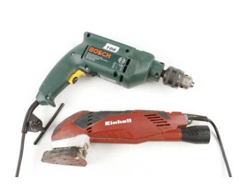 A BOSCH hammer drill and a EINHELL sander PAT tested G