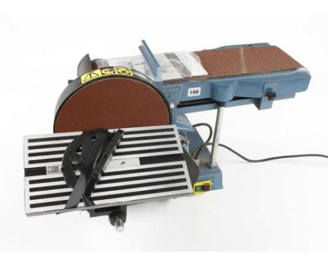 A little used CLARKE No CS 69C belt and disc sander, PAT tested G++