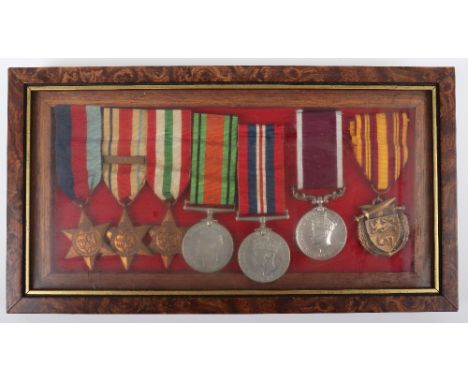 WW2 British Dunkirk Campaign Group of Seven, consisting of 1939-45 star, Africa star with 8th Army clasp, Italy star, Defence