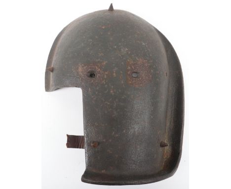 WW1 Style German Armoured Snipers Face Shield Known as “Elephant Mask”, This is old museum copy of a rare item, part straps t