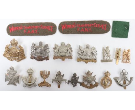 British Military Badges, consisting of Jewish Battalion Royal Fusiliers cap badge, Manchester regiment cap badge, 1st Volunte