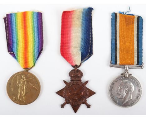 Great War 1914 Star Trio to French National Serving with the British Army, the group consists of 1914 star, British War medal