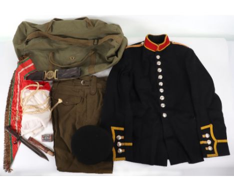 EIIR Royal Marines Dress Tunic, with anodised regimental buttons and thin cord shoulder straps. Blanket lined interior with i