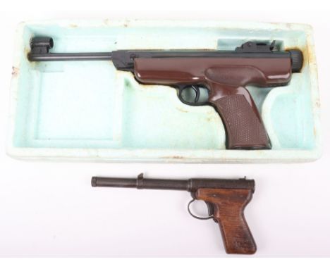 Vintage Air Pistols: Original pistol in base of box and a one other. 2 items 