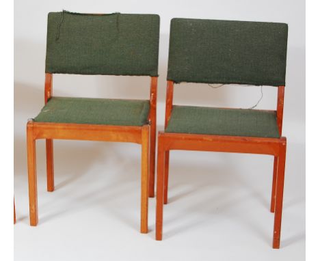 Alvar Aalto (1898-1976) for Finmar Ltd - a pair of model 611 birch and upholstered pad back and seat stacking chairs, designe