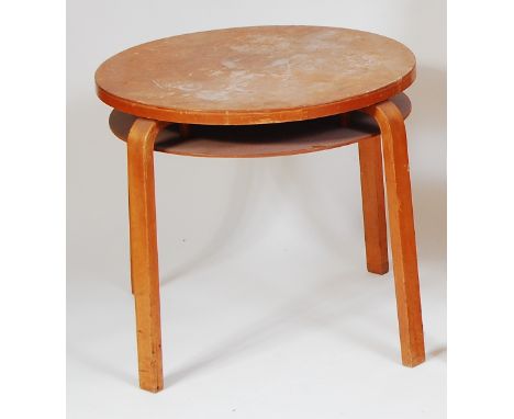 Alvar Aalto (1898-1976) for Finmar Ltd - a 1930s birch and ply model 906 double coffee table, of circular form, labeled 'Finm