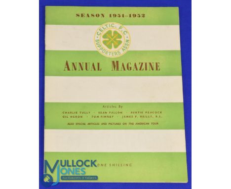 1951/52 Scarce item Celtic (Supporters Association) Annual Magazine 40 pages with photos of team/players inside + special art
