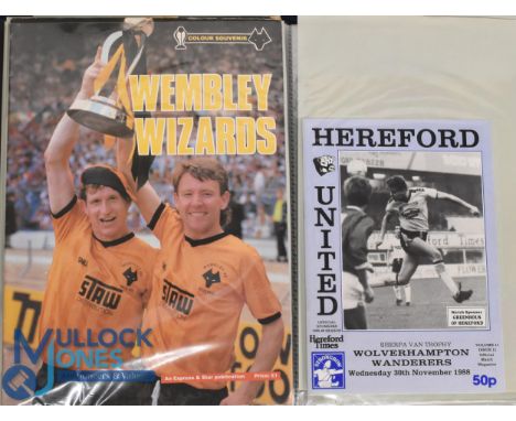 Wolverhampton Wanderers home match programmes Freight Rover Trophy 1985/86 Torquay Utd, 1986/87 Bournemouth, Hereford Utd, 19