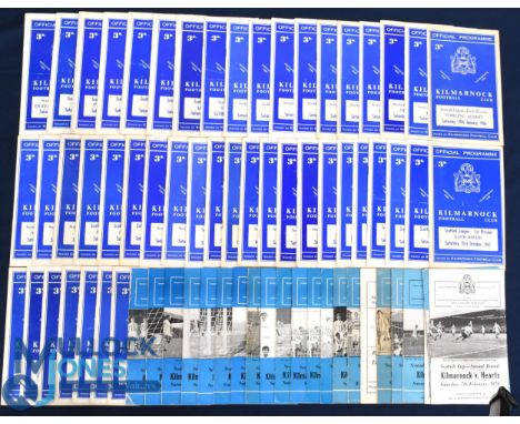 Collection of Kilmarnock home programmes to include 1962/63 Raith Rovers (SLC), 1963/64 Queen of South (SLC), St Mirren, Part
