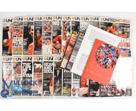 2004/2005 Manchester Utd complete league season home programmes (19) + match tickets (18-less Liverpool); Carling Cup homes v