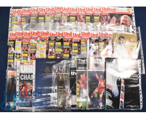 2006/2007 Manchester Utd complete season homes (19) plus match tickets Wigan Athletic, Newcastle Utd, Arsenal, Fulham, Liverp