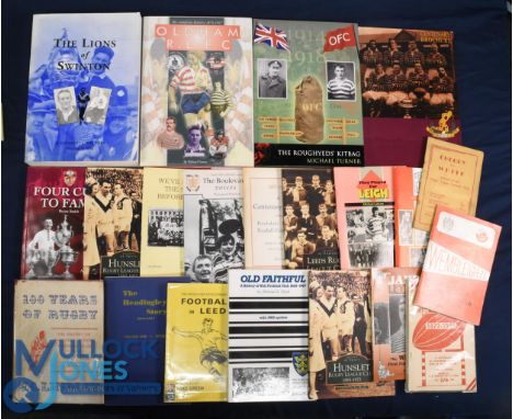Assorted R Lge Books and Programmes (Qty): Box of R Lge literature, with books (often several) on many clubs - Hull, Hull KR,