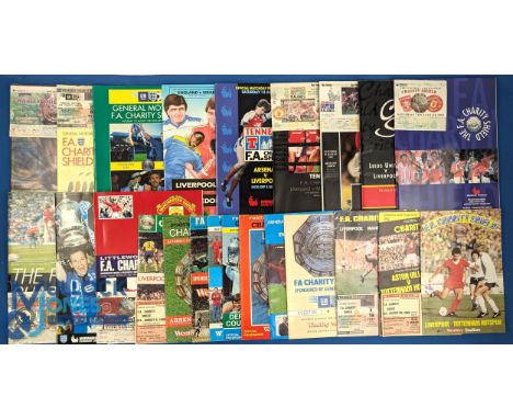 Collection of Charity Shield match programmes (plus tickets where noted) generally at Wembley to include 1974, 1975, 1976, 19