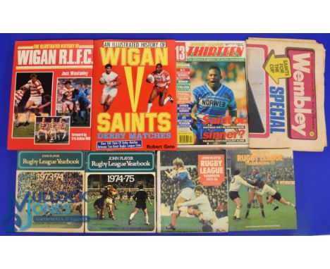 Rugby League Books (9): Lovely large illustrated surveys, Robert Gate's 'Wigan v Saints' and Jack Winstanley's 'Wigan RLFC'; 
