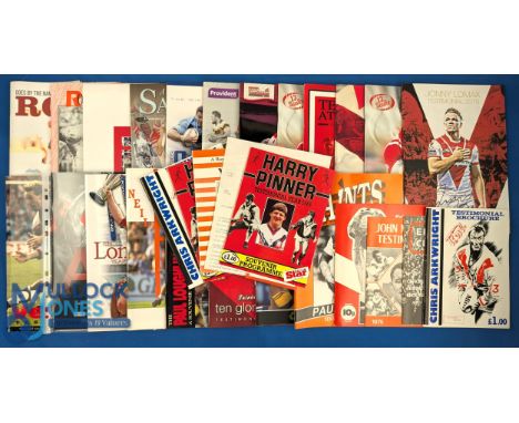Assorted St Helen's Programmes, Testimonials, Autogs etc (Qty): Box full of modern (mostly 1990s on) Saints R Lge items inc G