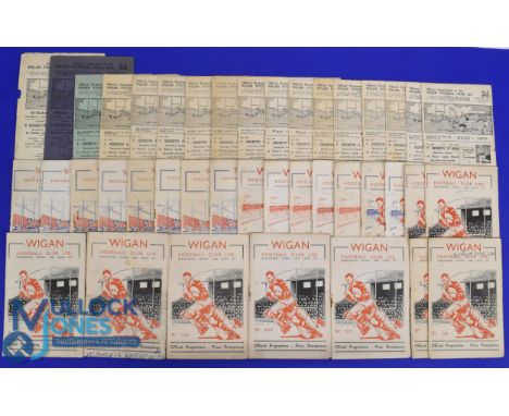 1945-57 Wigan Home R Lge Programmes (c.85): With a little duplication and inevitably mixed conditions, great survivors carefu