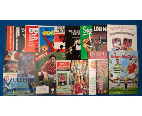 Selection of Manchester Utd player testimonial match programmes 1972 Celtic (Charlton), 1973 Manchester City (Dunne), 1973 Aj