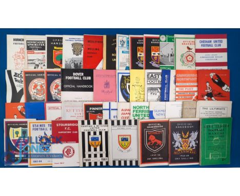 Non-League handbooks selection to include Addlestone 1964/65, Basingstoke Town 1974/75, Bexleyheath and Welling 1957/58, Bost