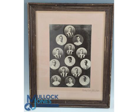 1905 Derby County Football Club Framed Team Portrait, a fine original print in period frame - players of Scattergood, Atkin, 