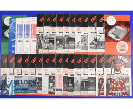 1961/62 Manchester Utd programmes complete season league homes (20) less Arsenal, plus Real Madrid (friendly), Bolton Wandere