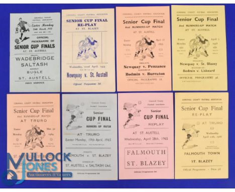 Selection of Cornwall Snr Cup finals match programmes 1950/51 Wadebridge v Saltash plus runners-up Bugle v St Austell (team p