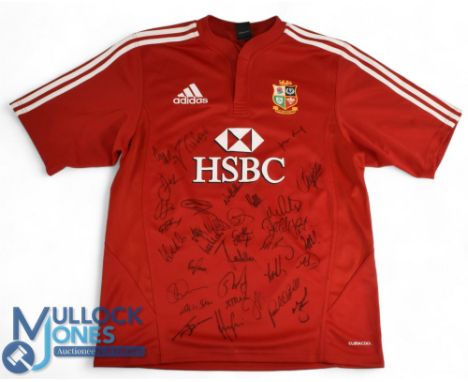 2009 British and I Lions Squad Signed Jersey: Adidas make for this later trek fully signed by Paul O'Connell's squad, marvell