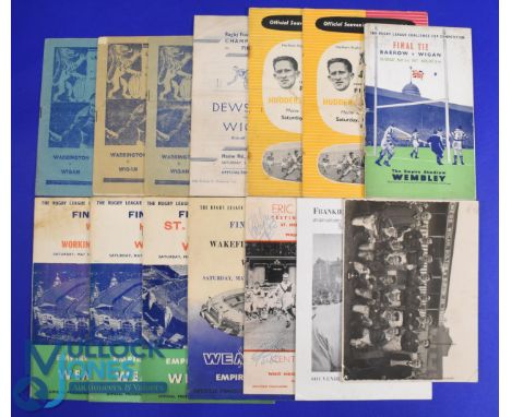 Wigan Special Rugby Programmes (6): Lancashire Cup Final 1948 v Warrington (3); and R Lge Championship Finals, 1947 v Dewsbur