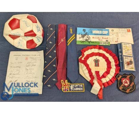 Vintage Arsenal Football Collectables, to include a 1992-93 multi signed Arsenal football - D Seaman, L Dixon, N Winterburn, 