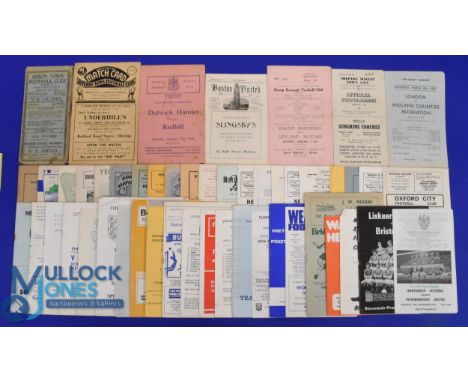 Large Collection of Non-League match programmes to include 1927/1928 Epsom Town v Mitcham Wanderers (ph, selotape to edges), 