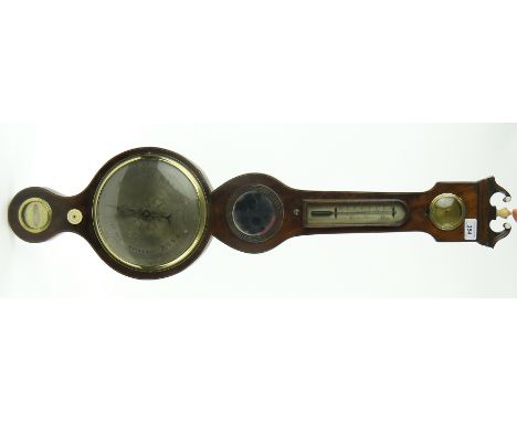 19th century mahogany cased barometer 
by J Coviaciou, Edenbridge, height 36".