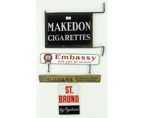 A double-sided enamel advertising sign for "The Western Gazette Circulation 60,000," 
height 11", a double-sided Goodyear sig