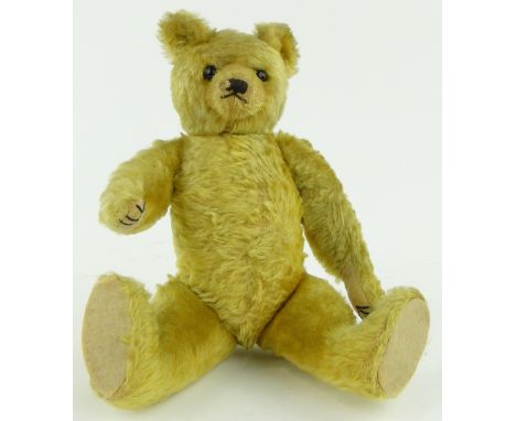 Vintage Gold Plush straw filled teddybear,
probably Steiff, 14".