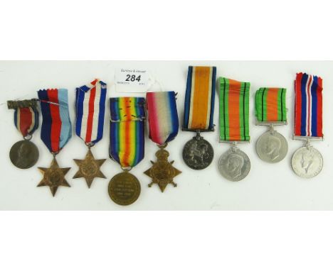 5 Second World War medals
to Sergeant H J Newcombe and Kings medal to W Newcombe and 3 First World War medals to 54163 Gunner